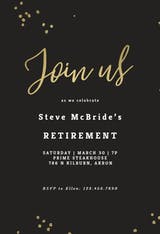 Minimal confetti - Retirement & Farewell Party Invitation